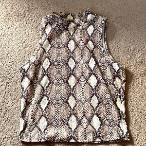 Snakeskin halter top